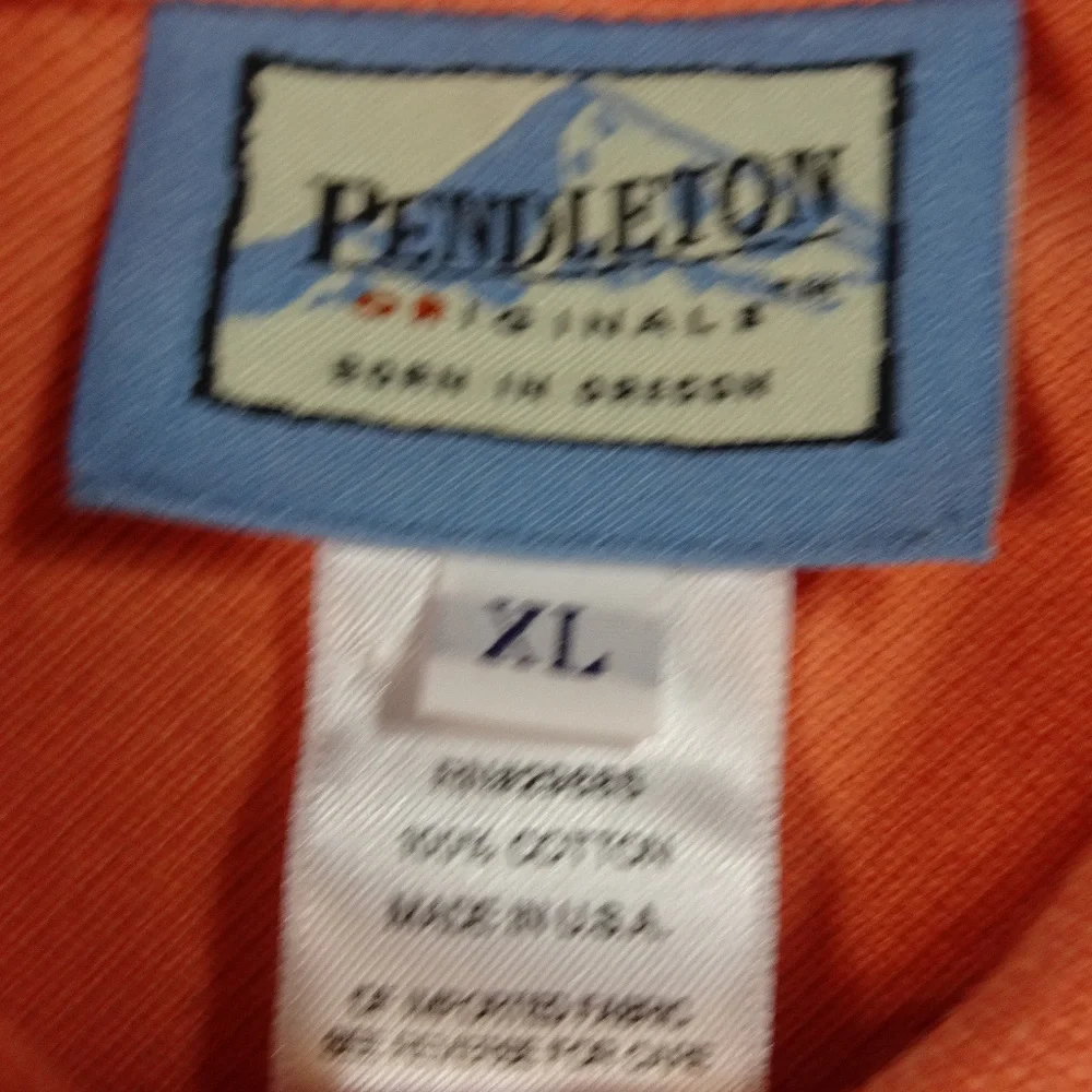 Pendleton Orange Polo Shirt X-Large - Picture 4 of 5